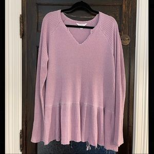 Time and Tru Thermal Babydoll Long Sleeve